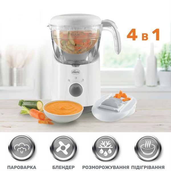 Пароварка-блендер 4 в 1 Chicco "Easy meal" 07656.00 фото