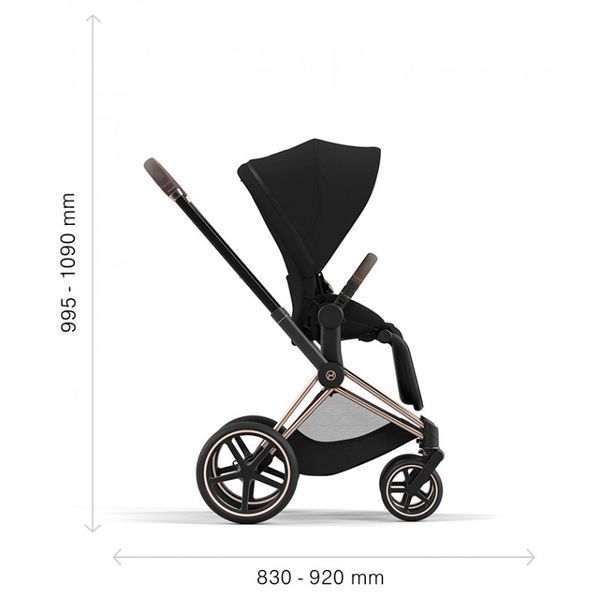 Cybex Priam 4.0 коляска 2 в 1 Mirage Grey шасі Chrome Brown 000048 фото