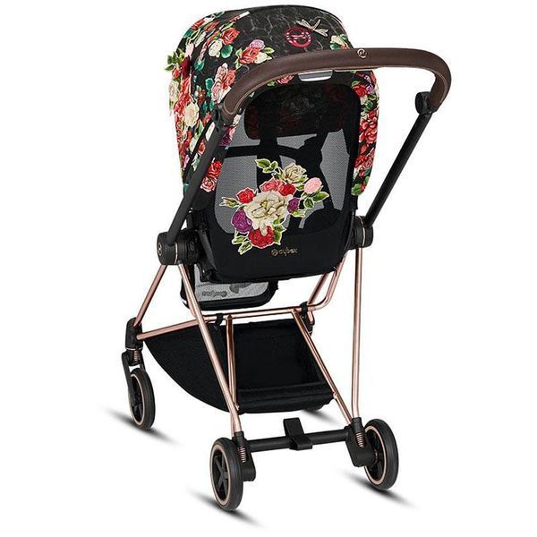 Коляска Cybex Mios Spring Blossom Dark 4.0 шасі Rosegold прогулянка 7788 фото