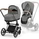 Cybex Priam 4.0 коляска 2 в 1 Mirage Grey шасі Chrome Brown 000048 фото