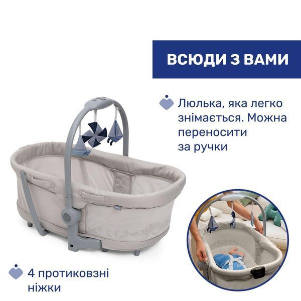 Ліжечко-стільчик 5 в 1 Chicco Baby Hug Pro 87076.96 фото