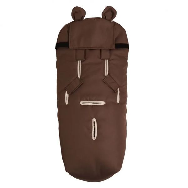 Чохол зимовий для ніг та вкладка для візочка Kaiser XL EARS WOOL 2 в 1, Chocolate 6582585 фото