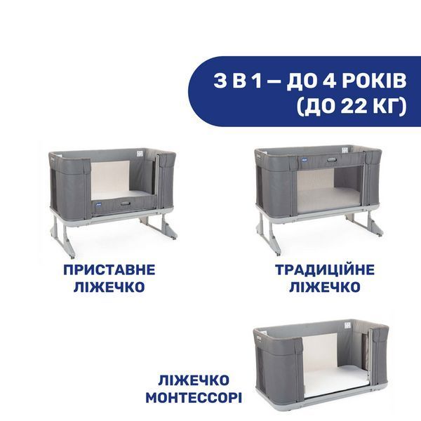 Кроватка 3 в 1 Chicco Next2Me Forever 79650.27 фото