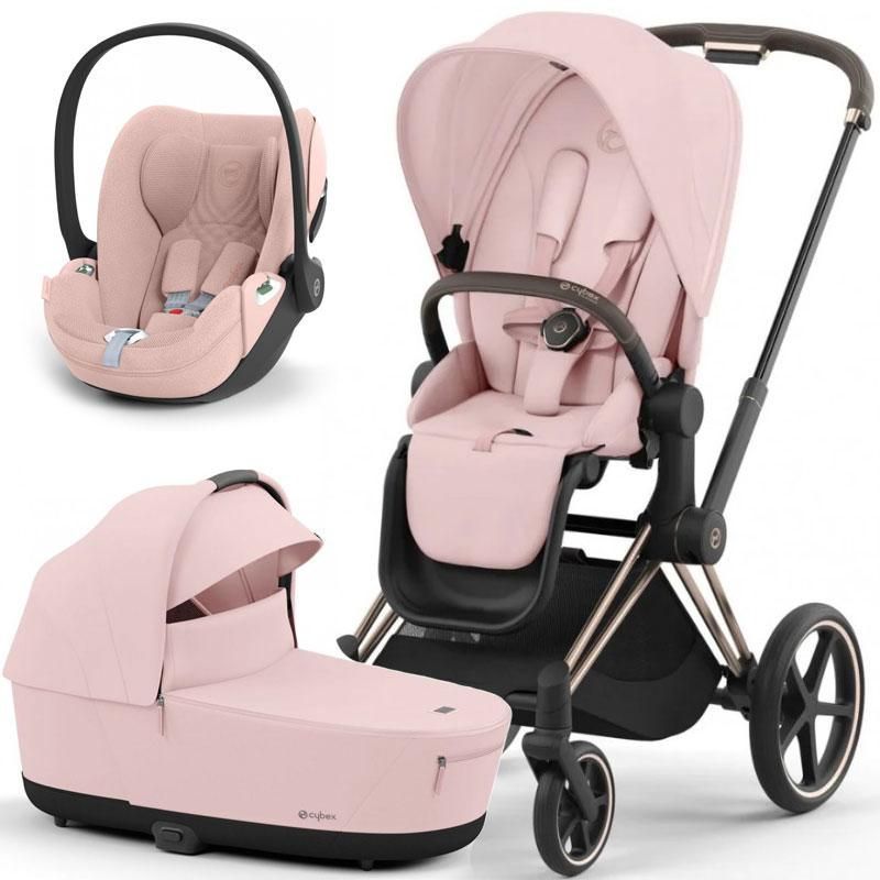 Cybex Priam 4.0 коляска 3 в 1 Peach Pink шасі Rosegold 0000301 фото