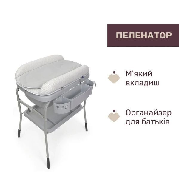 Столик для сповивання з ванночкою Chicco Cuddle & Bubble 79348.85 фото