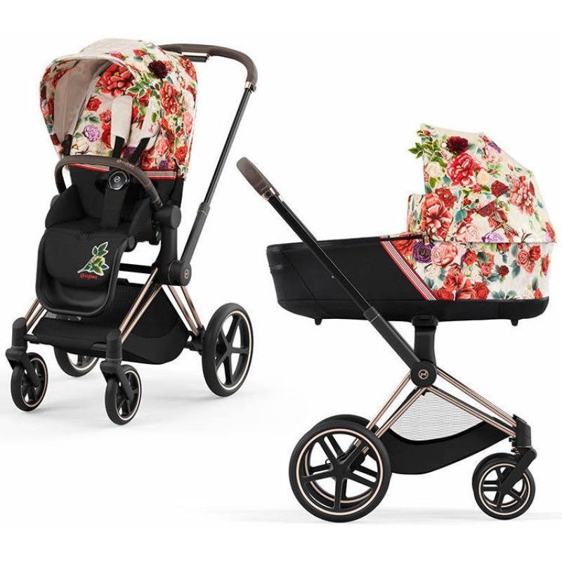 Cybex Priam 4.0 коляска 2 в 1 Blossom Light шасси Rosegold 000050 фото