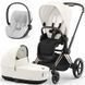 Cybex Priam 4.0 коляска 3 в 1 Off White шасі Rosegold 000024 фото