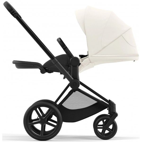 Cybex Priam 4.0 коляска 3 в 1 Off White шасі Matt Black 000026 фото