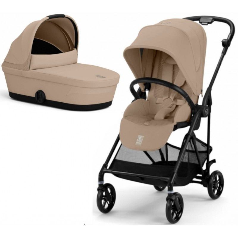 Візочок Cybex Melio 2 в 1 Carbon Almond Beige 0000934581 фото