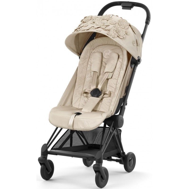 Cybex Coya Simply Flowers Beige шасі matt black прогулянкова коляска 522003151 фото