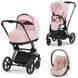 Cybex Priam 4.0 коляска 3 в 1 Peach Pink шасі Matt Black 000030 фото