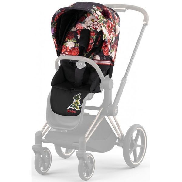 Прогулянкова коляска Cybex Priam 4.0 Blossom Dark шасі Rosegold 1260986722 фото