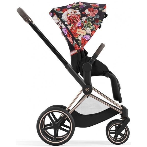 Прогулянкова коляска Cybex Priam 4.0 Blossom Dark шасі Rosegold 1260986722 фото