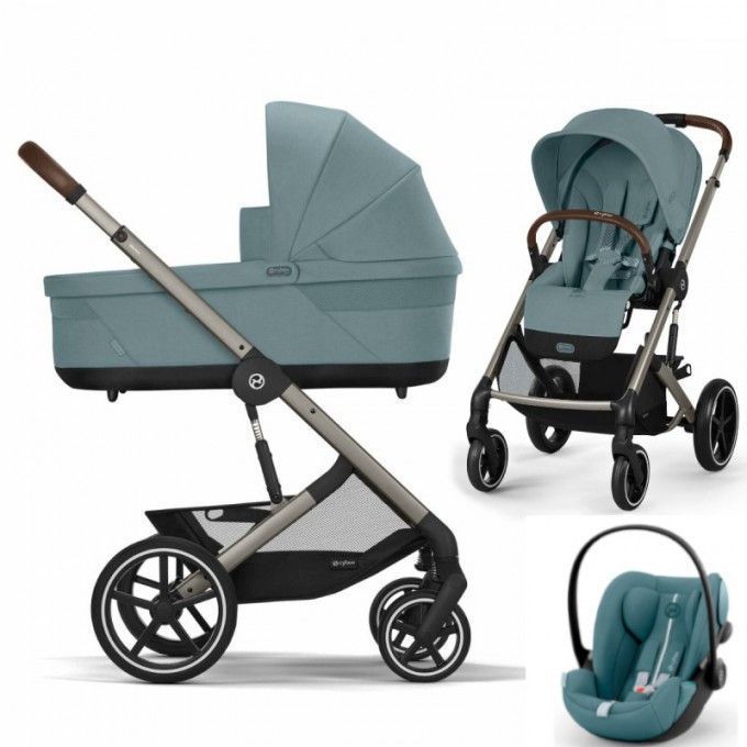 Візочок Cybex Balios S Lux 3 в 1 Stormy Blue автокрісло Cloud G plus 0000329 фото