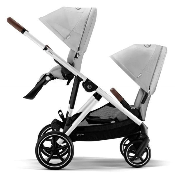 Коляска для двійні Cybex Gazelle S Silver Lava Grey 000011 фото