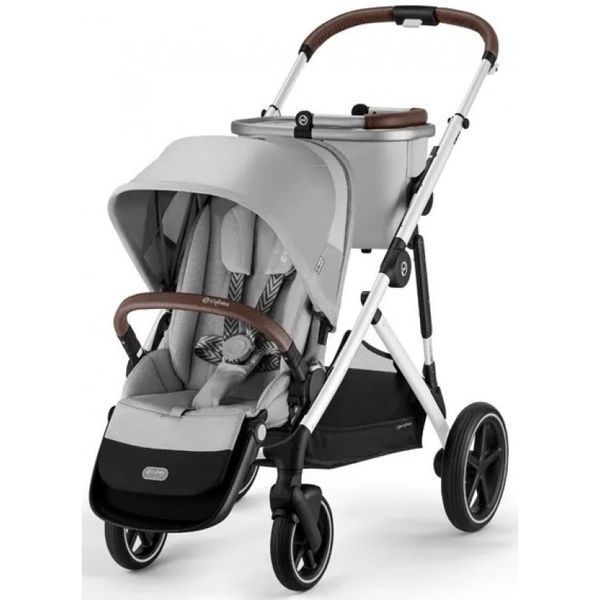 Коляска для двійні Cybex Gazelle S Silver Lava Grey 000011 фото