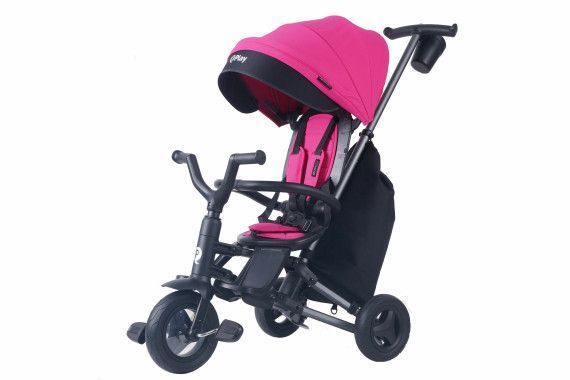 Велосипед складаний триколісний Qplay Nova Plus Rubber 2024 (Floral Pink) S700-13Nova+FloralPink фото