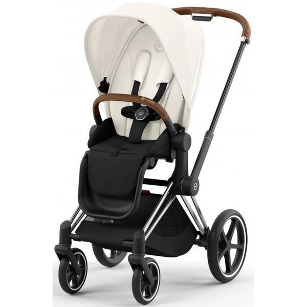 Cybex Priam 4.0 коляска 2 в 1 Off White шасі Chrome Brown 000049 фото
