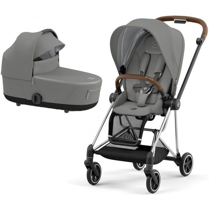 Cybex Mios 4.0 коляска 2 в 1 Mirage Grey шасі Chrome Brown 000076 фото