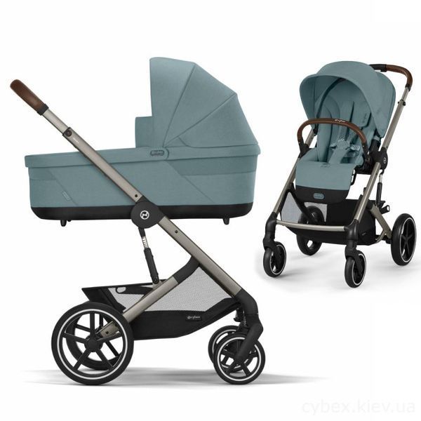 Коляска Cybex Balios S Lux Taupe 3 в 1 Stormy Blue / Автокрісло Cloud G plus 000032 фото
