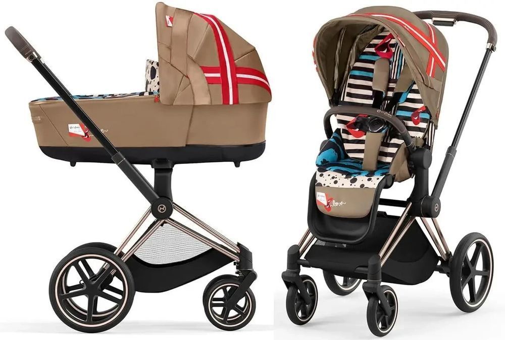 Cybex Priam Karolina Kurkova 4.0 шасі Rosegold коляска 2 в 1 000055 фото