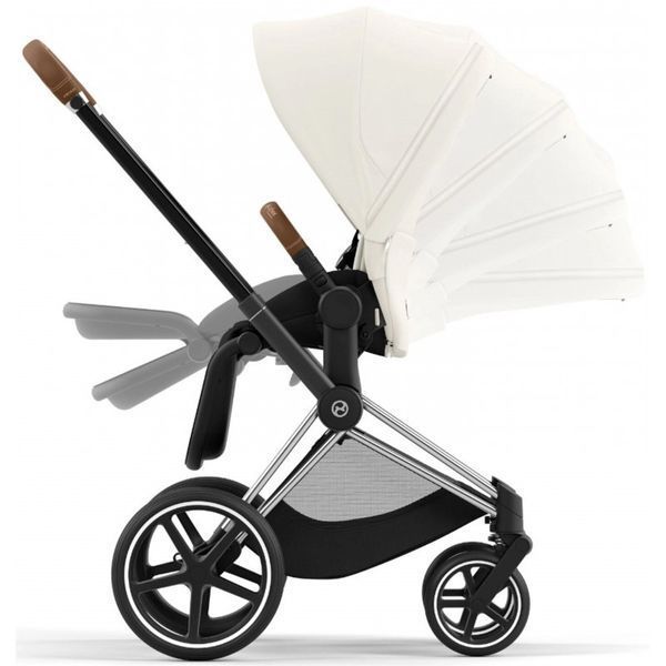 Cybex Priam 4.0 коляска 2 в 1 Off White шасі Chrome Brown 000049 фото