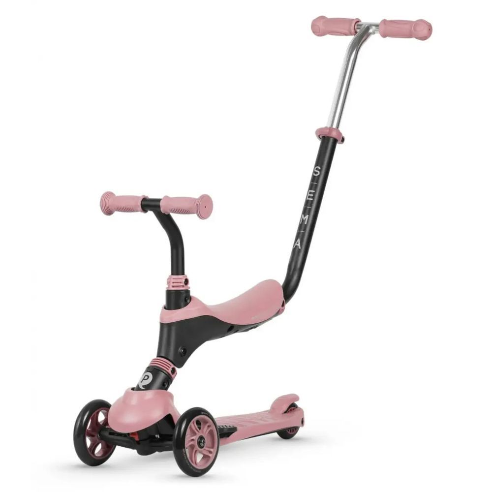 Самокат триколісний дитячий Qplay 2 в 1 Sema Pink ST-004SemaPink фото