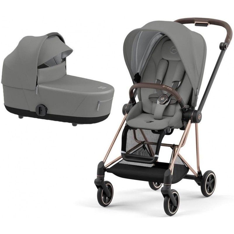 Cybex Mios 4.0 коляска 2 в 1 Mirage Grey шасі Rose Gold 000077 фото