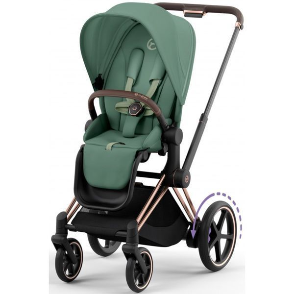 Коляска Cybex e-Priam 2 в 1 Leaf Green шасі Rosegold 000053 фото