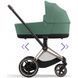 Коляска Cybex e-Priam 2 в 1 Leaf Green шасі Rosegold 000053 фото 4