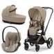 Cybex Priam 4.0 коляска 3 в 1 Cozy Beige шасі Rosegold 000025 фото
