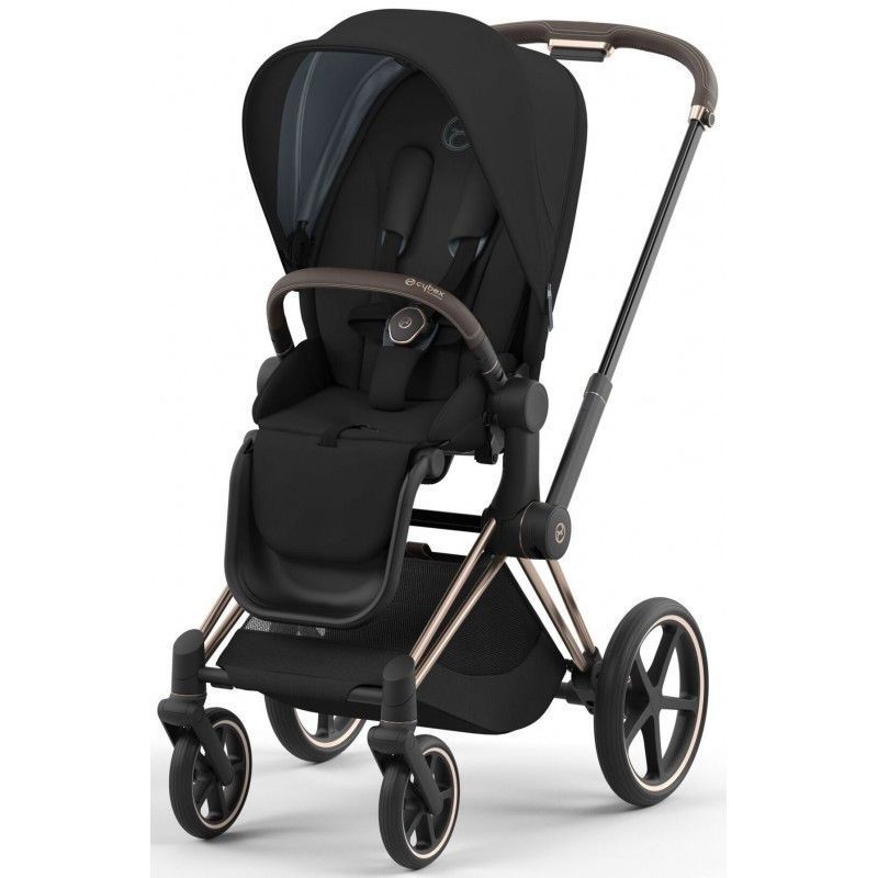 Коляска Cybex Priam Sepia Black шасі Rosegold 4.0 7782 фото