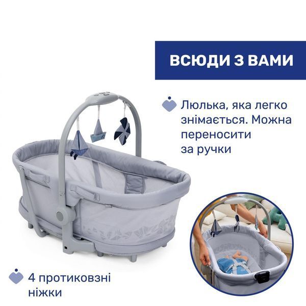 Ліжечко-стільчик 5 в 1 Chicco Baby Hug Pro 87076.40 фото