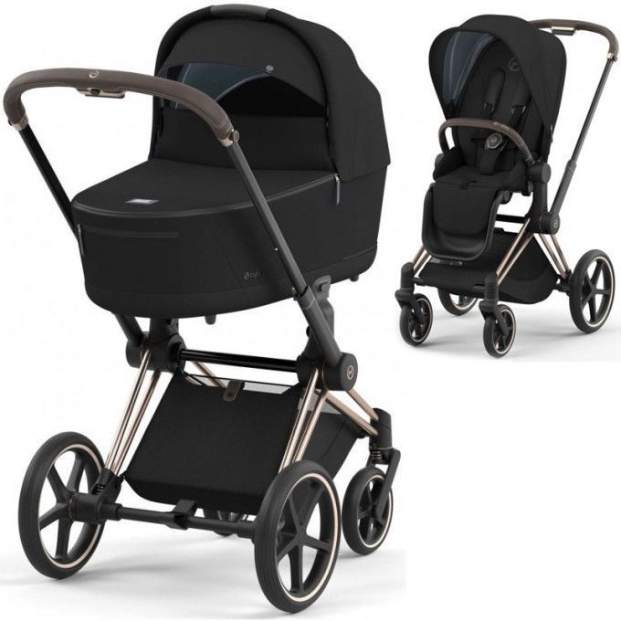 Cybex Priam 4.0 коляска 2 в 1 Sepia Black шасі Rosegold 000063 фото