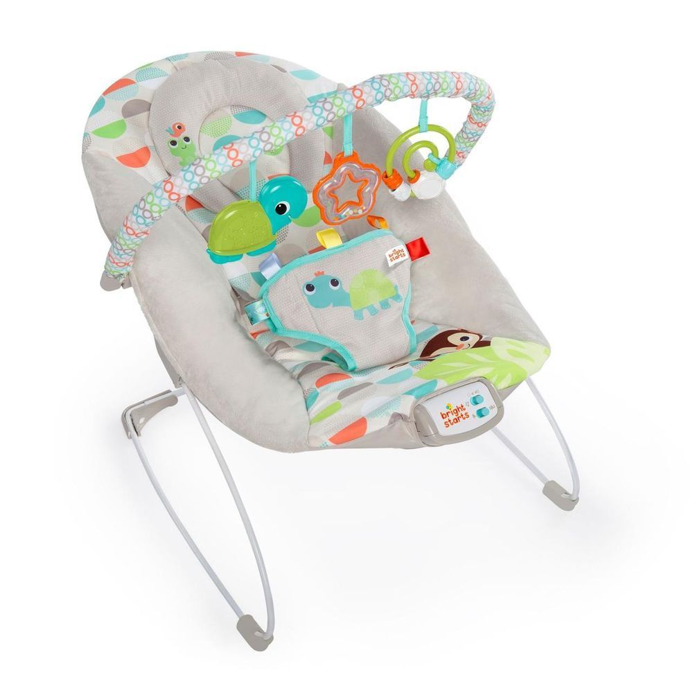 Шезлонг Bright Starts "Happy Safari Bouncer" 11508 фото
