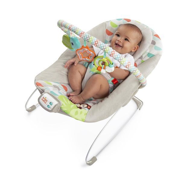 Шезлонг Bright Starts "Happy Safari Bouncer" 11508 фото