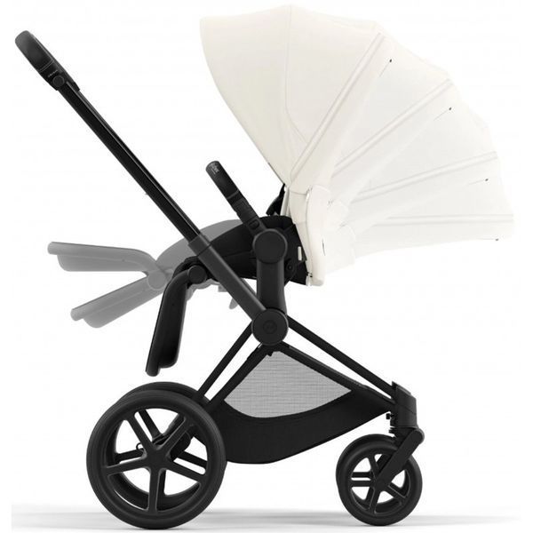 Cybex Priam 4.0 коляска 2 в 1 Off White шасі Matt Black 000051 фото