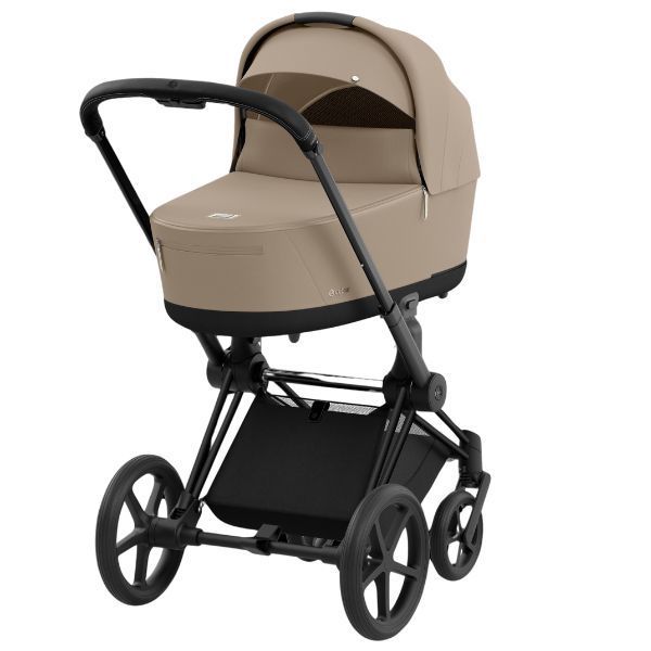 Коляска Cybex Priam 4.0 шасі Matt Black + Люлька Cozy Beige 2284585793 фото