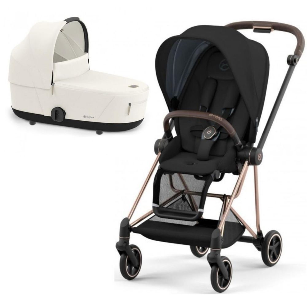 Cybex Mios 4.0 коляска 2 в 1 Sepia Black / Off White шасі Rose Gold 2644296251 фото