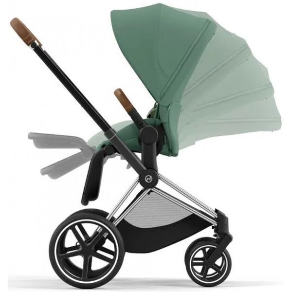 Cybex Priam 4.0 коляска 3 в 1 Leaf Green шасі Chrome Brown 000039 фото