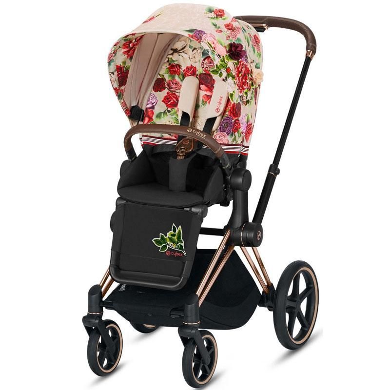 Прогулянкова коляска Cybex Priam 4.0 Blossom Light на шасі Rosegold 1260987395 фото