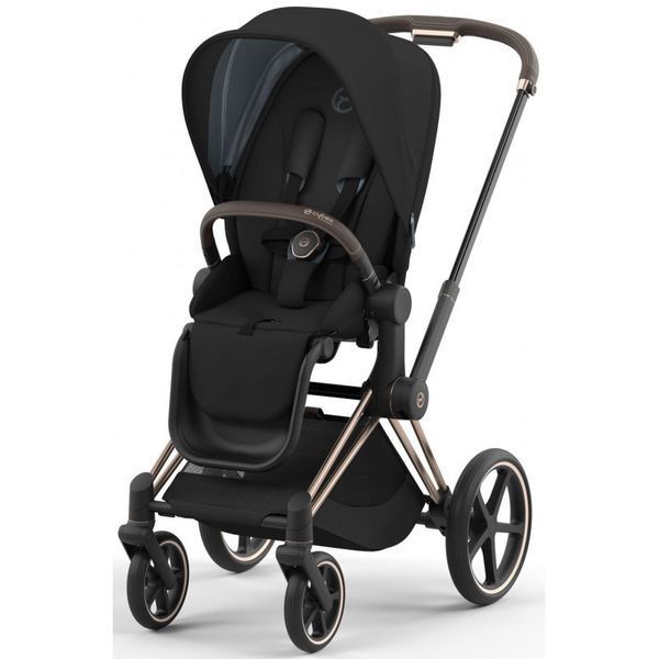 Cybex Priam 4.0 коляска 3 в 1 Sepia Black шасі Rosegold 000036 фото