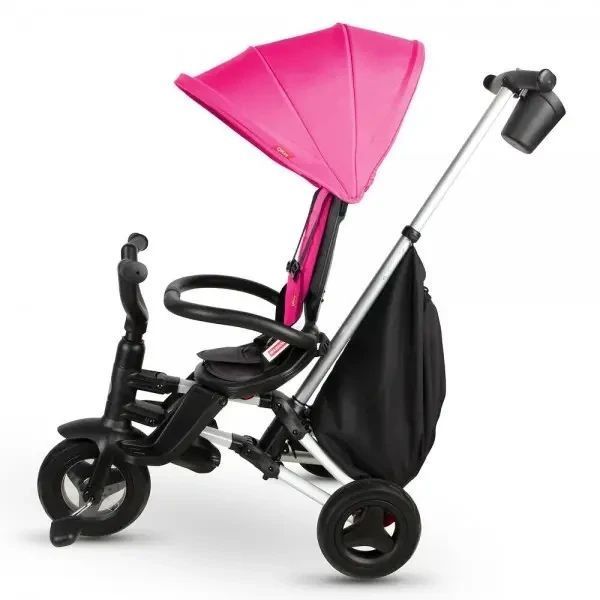 Велосипед складаний триколісний Qplay Nova Plus Rubber 2024 (Floral Pink) 1793290708 фото
