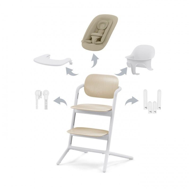Cybex Lemo sand white стільчик для годування 4 в 1 521003223 фото