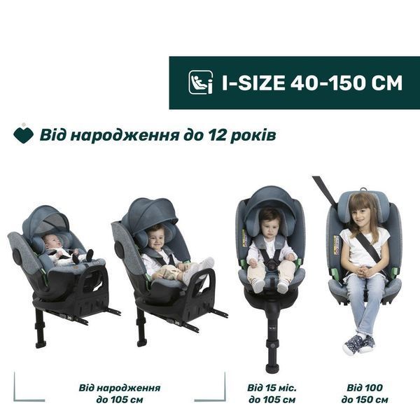 Автокрісло Chicco Bi-Seat Air i-Size з базою, група 0+/1/2/3 87050.72 фото