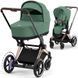 Коляска Cybex e-Priam 2 в 1 Leaf Green шасі Rosegold 000053 фото