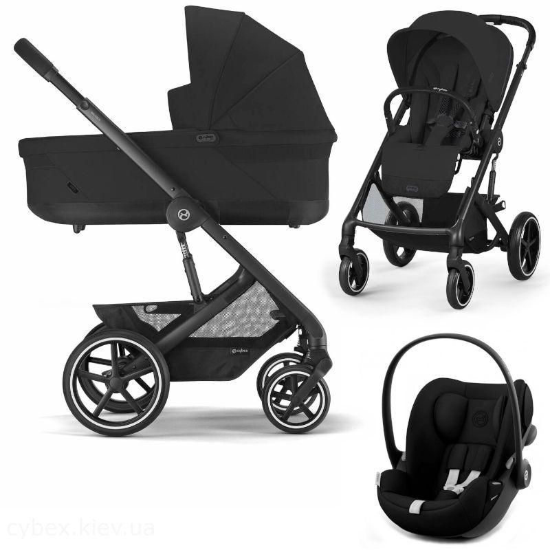 Коляска Cybex Balios S Lux 3 в 1 Moon Black / Автокрісло Cloud G Moon Black 2701849416 фото