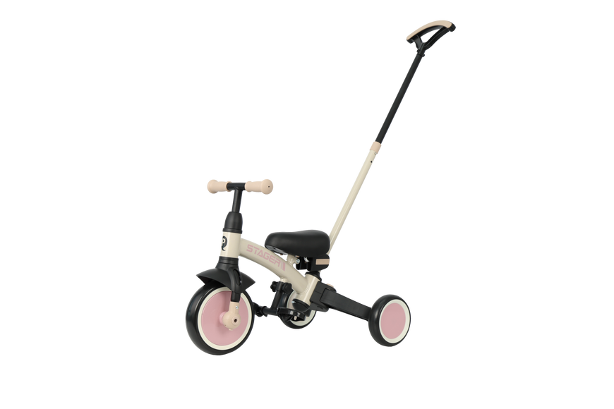 Велосипед з ручкою - біговел Stager 3 в1 Beige-Pink T80STAGERBeigePink фото