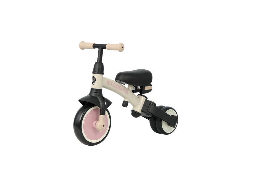 Велосипед з ручкою - біговел Stager 3 в1 Beige-Pink T80STAGERBeigePink фото