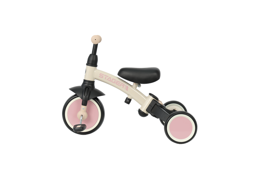 Велосипед з ручкою - біговел Stager 3 в1 Beige-Pink T80STAGERBeigePink фото